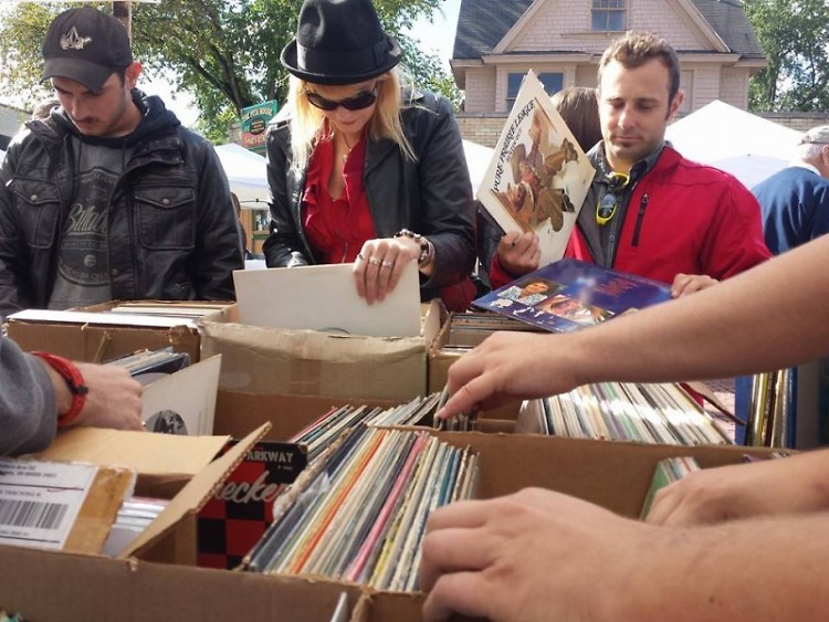 Fans look through records at last year's Record Sale.