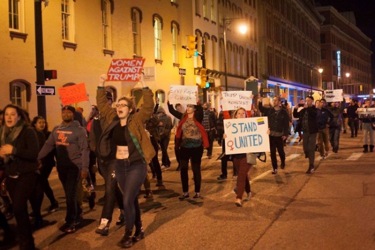 #NotMyPresident march in Grand Rapids on Thursday, November 10, 2016.