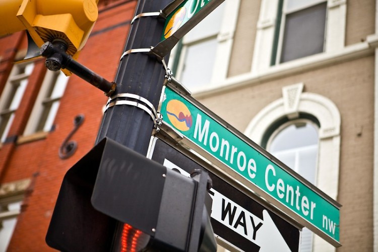 Monroe Center St. NW in downtown Grand Rapids.