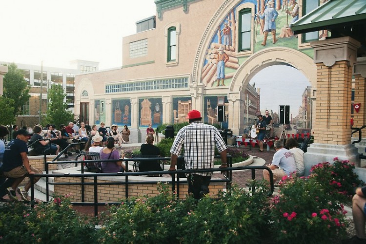 A scene from the first of the concert series on July 29.