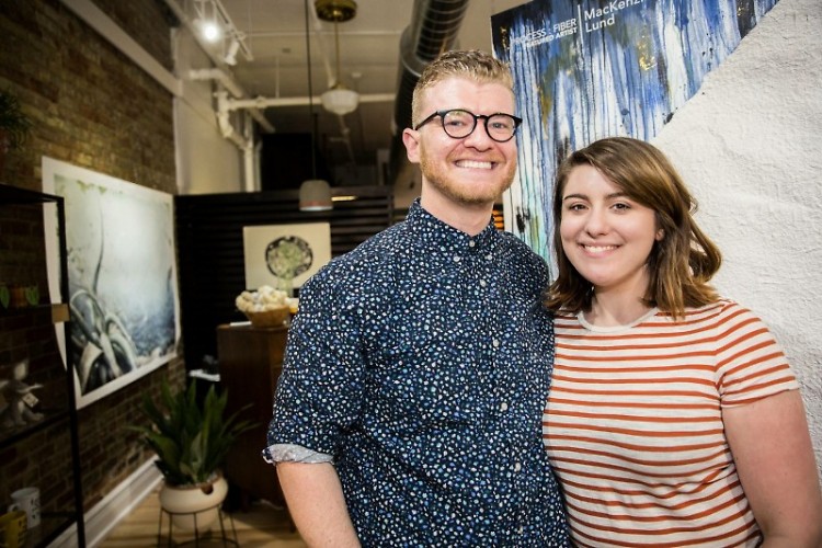 Matthew Provoast and Erika Townsley, Owners and Curators of Light Gallery + Studio during Art.Downtown 2017