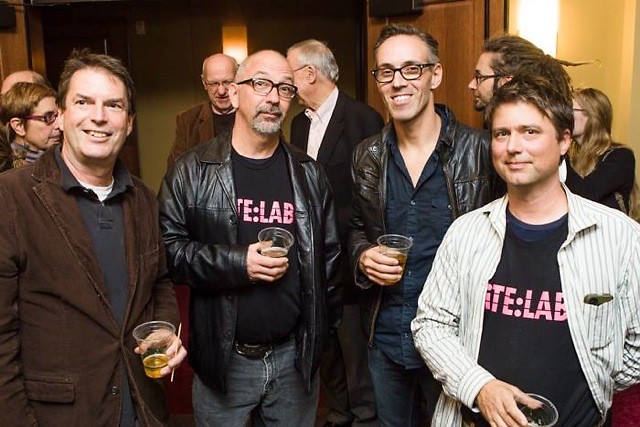 Tom Clinton, Bob Rogers, Paul Amenta and Michael Peoples at ArtPrize Awards Night 2014