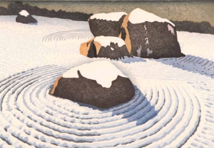 Mary Brodbeck. Blanket, 2016. Mokuhanga (Japanese woodblock print).