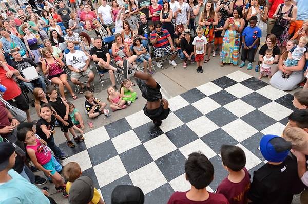 Breakdancing at the Street Party