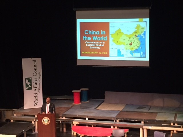 Dr. Badri Rao examined China's achievements and challenges as a global economic power at the Feb. 5 "Great Decisions" program. 