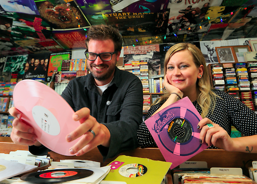 Owners of dizzybird records, Brian Hoekstra and Nicole LaRae