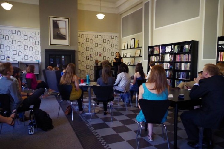 The Writers Under 30 reading in July held in GLCL's beautiful, open venue. 