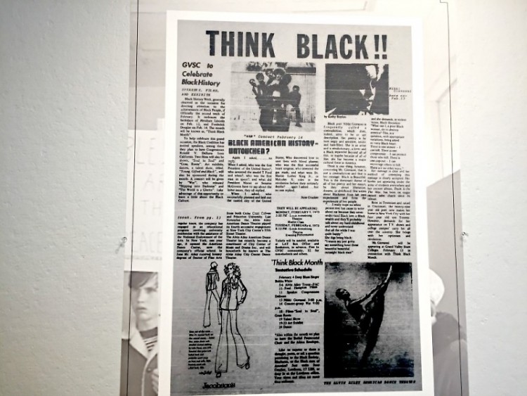 Pages from past publications at GVSU featuring student activism