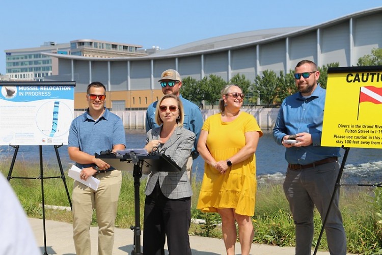 City of Grand Rapids and the Grand Rapids Whitewater project team held a press conference Aug. 22, 2024.