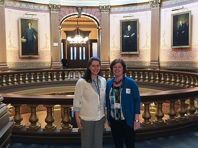 Jennifer and Pat at Homelessness Advocacy Day in Lansing
