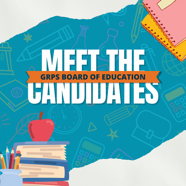 A "meet the candidates" graphic