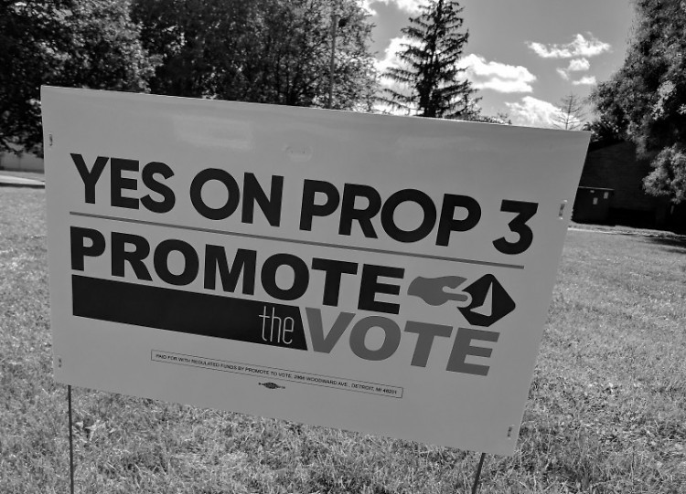 Prop 3 campaign sign
