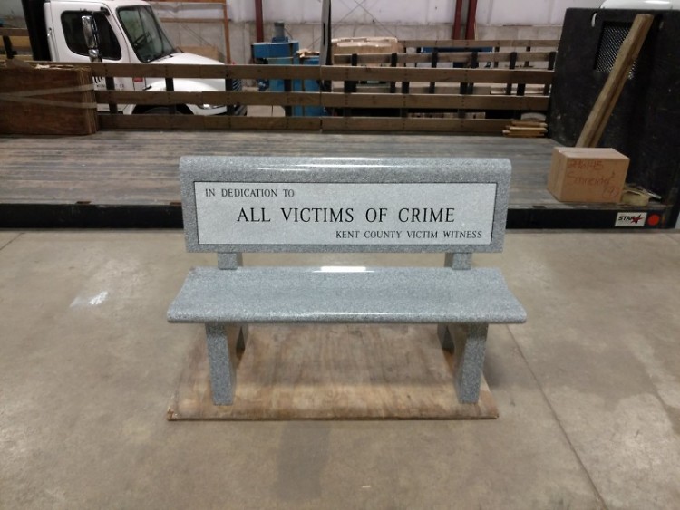 Bench donated in honor of all victims of crime