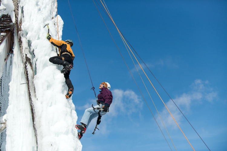 Peabody Ice Climbing attracts visitors from across Michigan and the Midwest. 