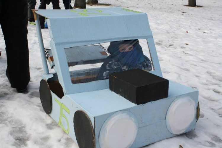 Homemade sled built for WinterWest
