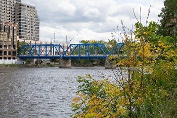 The Grand River and the Blue Bridge 