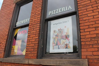 The Mitten Brewing Company, located in the historic Engine House No. 9, is host to 12 ArtPrize entries.