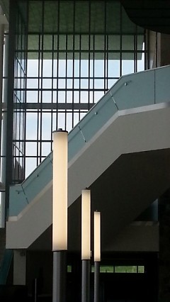 Street lamps in the Pew Library