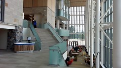 The lower concourse of the new Mary Idema Pew Library at the GVSU Allendale campus.