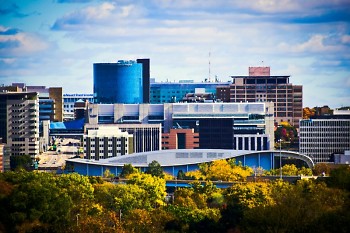 The downtown Grand Rapids skyline