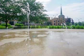 Roosevelt Park's splash pad, on Grand Rapids' southwest side.