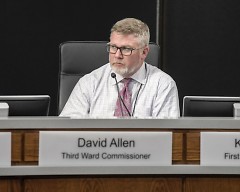 Third Ward Commissioner David Allen at his last city commission meeting