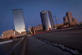 Downtown Grand Rapids from the Pearl Street Bridge