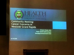 Slide at Westside cancer concerns meeting