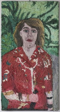 Self-Portrait, 1987 oil on wood   40 x 20 in.
