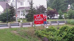 Amash sign replaced