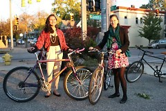 Anel and Jennifer with their bikes