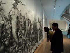 Bechiri and Delos Reyes checking out "Elephants"