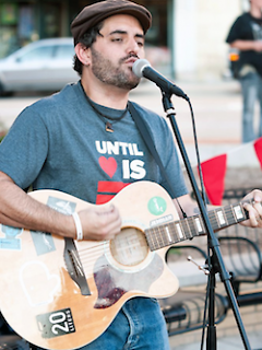 Musician and Pastor Lenski Ian Llorens Monteserin wears his support for the movement at a summer performance.