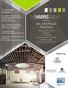 Come preview the ArtPrize artists at the Harris Building! Including Boys & Girls Clubs!