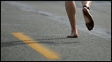 Barefoot Running on the Road