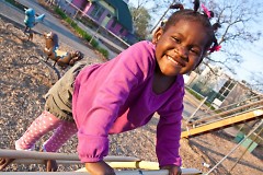 Children enjoy Cherry Park, one of the 73 city parks
