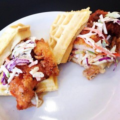 Chicken and Waffles at Linc Up Soul Food