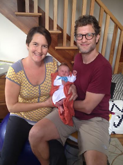 Dana Boyer and Russ Gorton with newborn Hazel June Gorton