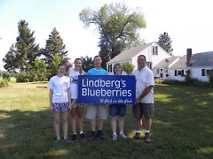 The Lindberg Family at their centennial family farm. (l-r: Sarah, Becky, Billy, Brenda and Jeff Lindberg.)