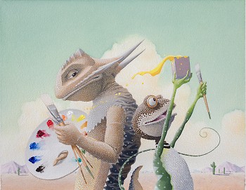 Art & Max, 2010. Watercolor and acrylic on paper, 9½ x 12 inches. Copyright ©2010 by David Wiesner.