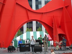 Evidence Jazz Group performing on Calder Stage.