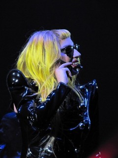 Gaga paused during the show to call a random fan in the audience and thank them for attending