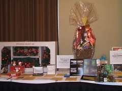 Silent auction items from a previous year's gala