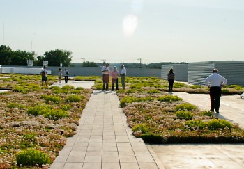 The Rapid Operations Center's 40,000 sq. foot green roof retains 9 million gallons of water each year