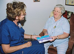 A home visit by Care Resources staff.
