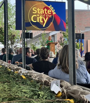 Mayor Rosalynn Bliss delivers her final State of the City address at the Fulton Street Market