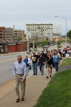 Mayor Heartwell led the start of the walk in 2012.