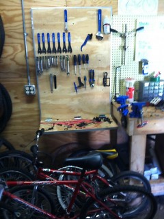 The Bike Shop will start up again at the beginning of the school year.