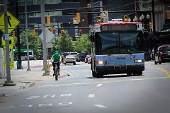 Biking downtown during Active Commute Week 2016. 