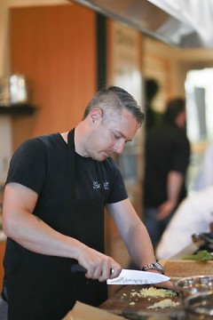Jeff Butzow, owner of Carvers and Fish Lads, at last year's Market Masters competition.